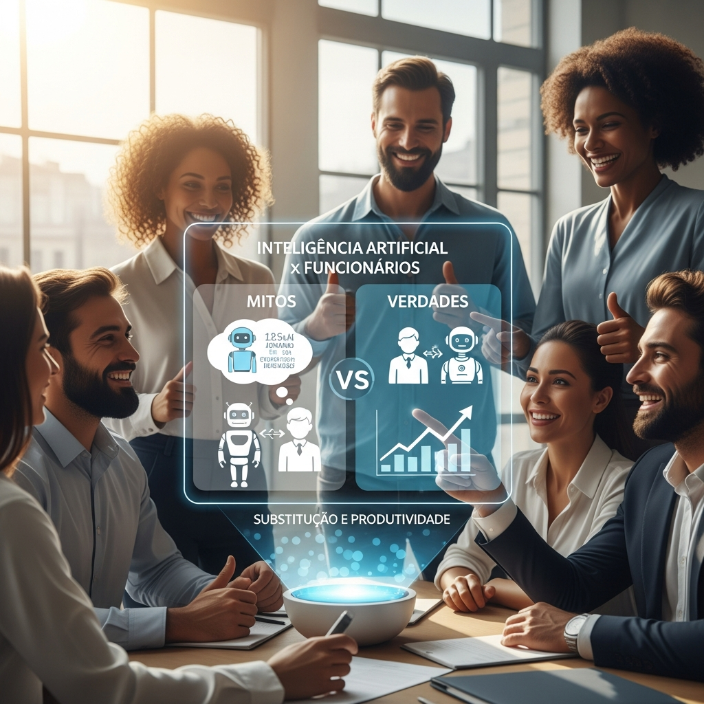 Inteligência Artificial x Funcionários: Mitos e Verdades sobre Substituição e Produtividade