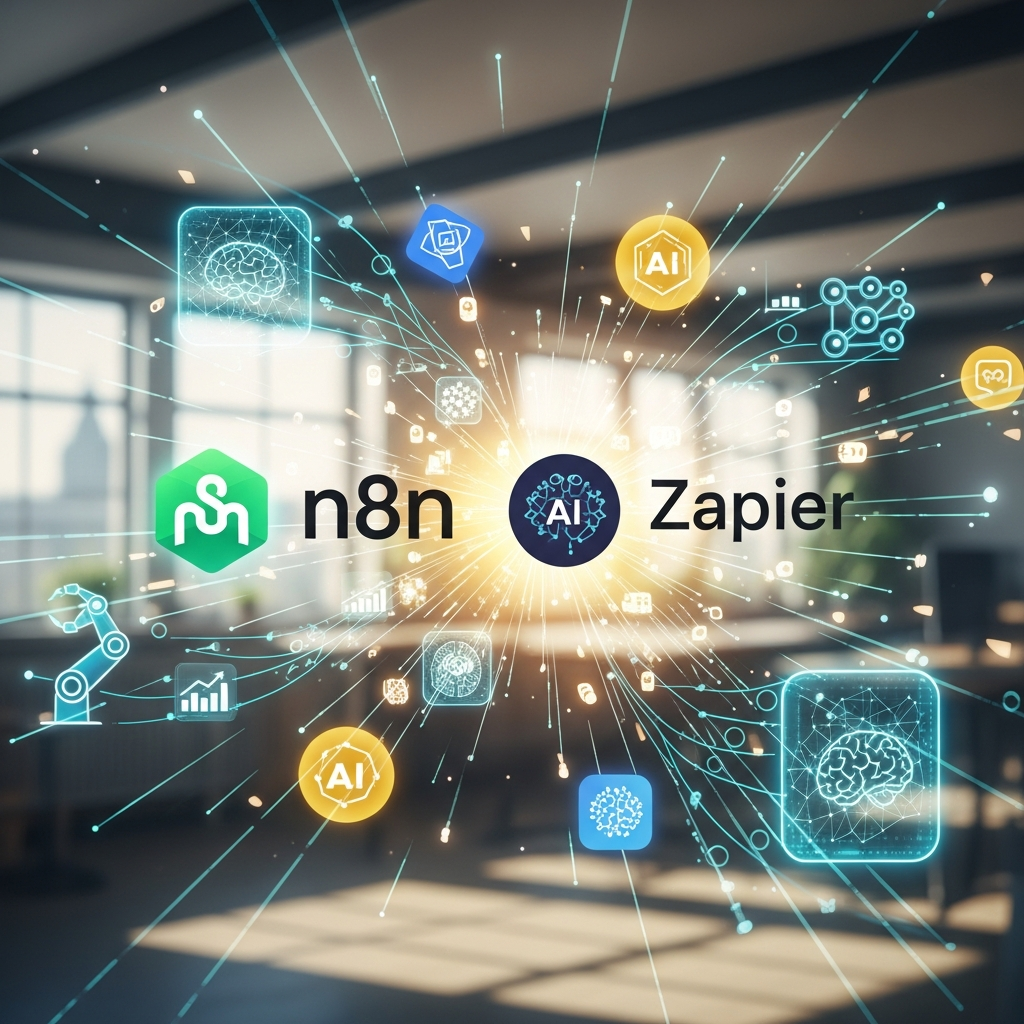 Automatize Fluxos com IA: n8n e Zapier Potencializados